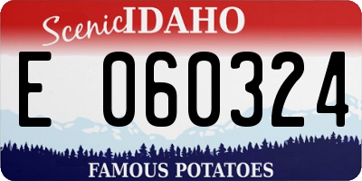 ID license plate E060324
