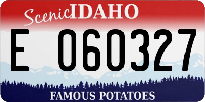 ID license plate E060327