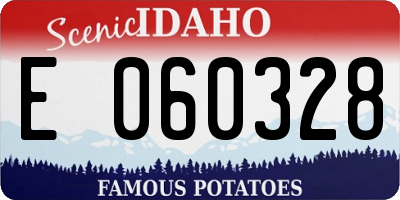 ID license plate E060328
