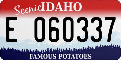 ID license plate E060337