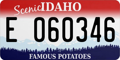 ID license plate E060346