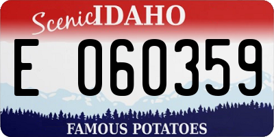 ID license plate E060359