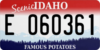ID license plate E060361