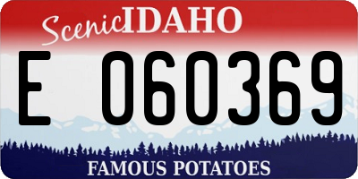 ID license plate E060369