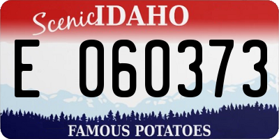 ID license plate E060373