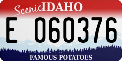 ID license plate E060376