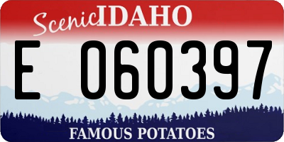 ID license plate E060397
