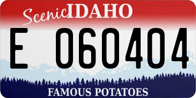 ID license plate E060404