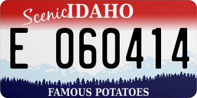 ID license plate E060414