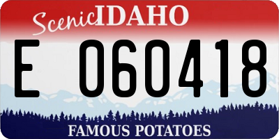 ID license plate E060418