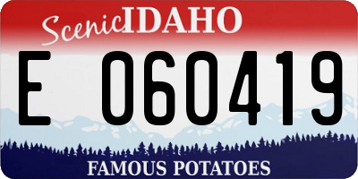 ID license plate E060419