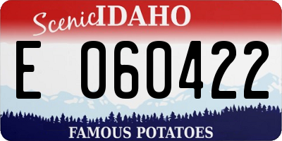 ID license plate E060422