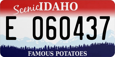 ID license plate E060437