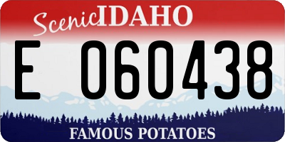 ID license plate E060438