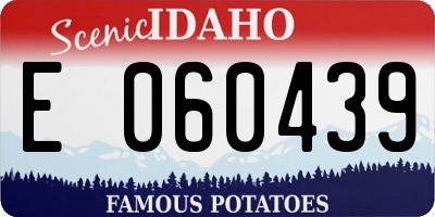 ID license plate E060439
