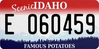 ID license plate E060459