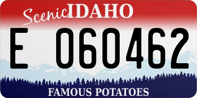 ID license plate E060462