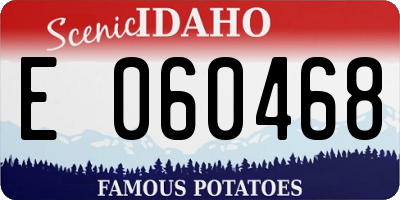 ID license plate E060468