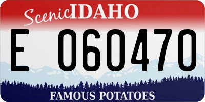 ID license plate E060470