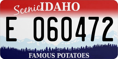 ID license plate E060472