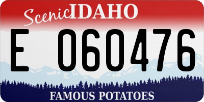 ID license plate E060476