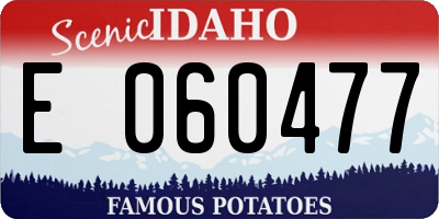 ID license plate E060477