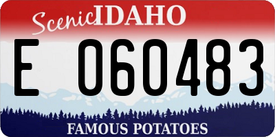 ID license plate E060483