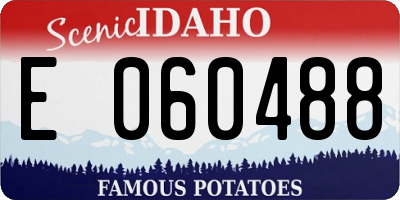 ID license plate E060488