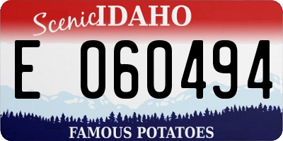 ID license plate E060494