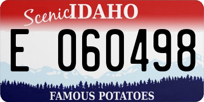 ID license plate E060498