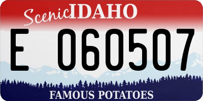 ID license plate E060507