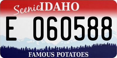 ID license plate E060588