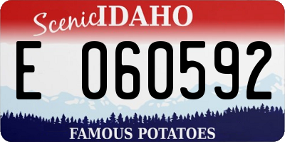 ID license plate E060592