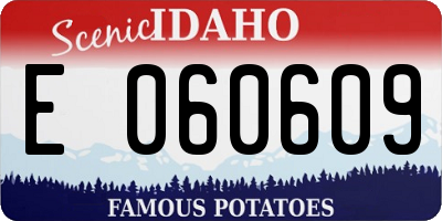 ID license plate E060609