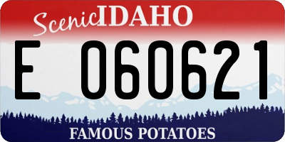 ID license plate E060621