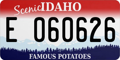 ID license plate E060626