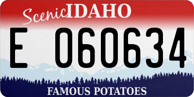 ID license plate E060634