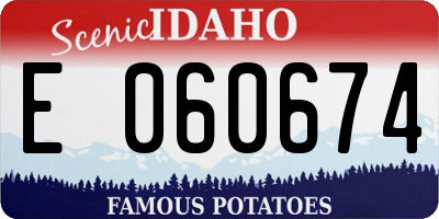ID license plate E060674