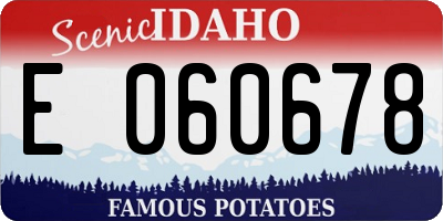 ID license plate E060678