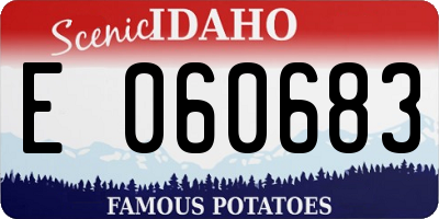 ID license plate E060683