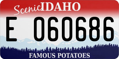 ID license plate E060686