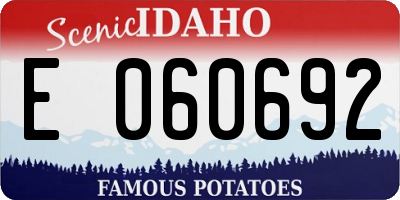 ID license plate E060692