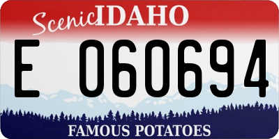 ID license plate E060694