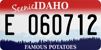 ID license plate E060712