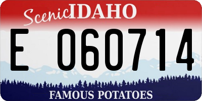 ID license plate E060714