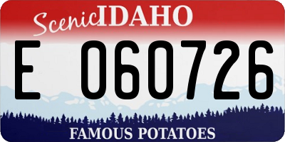 ID license plate E060726