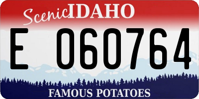 ID license plate E060764