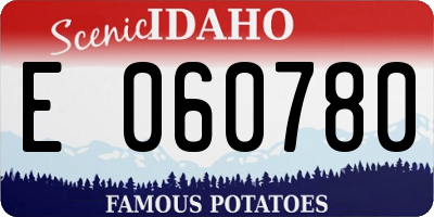 ID license plate E060780