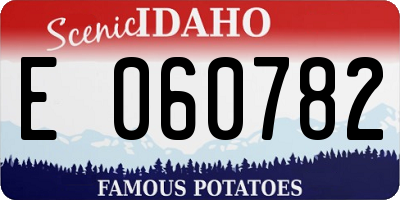 ID license plate E060782
