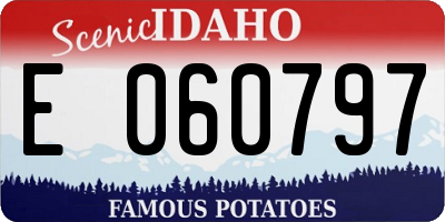 ID license plate E060797